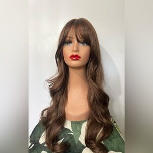 Brown Wavy Hair Wig - Realistic & Natural Look